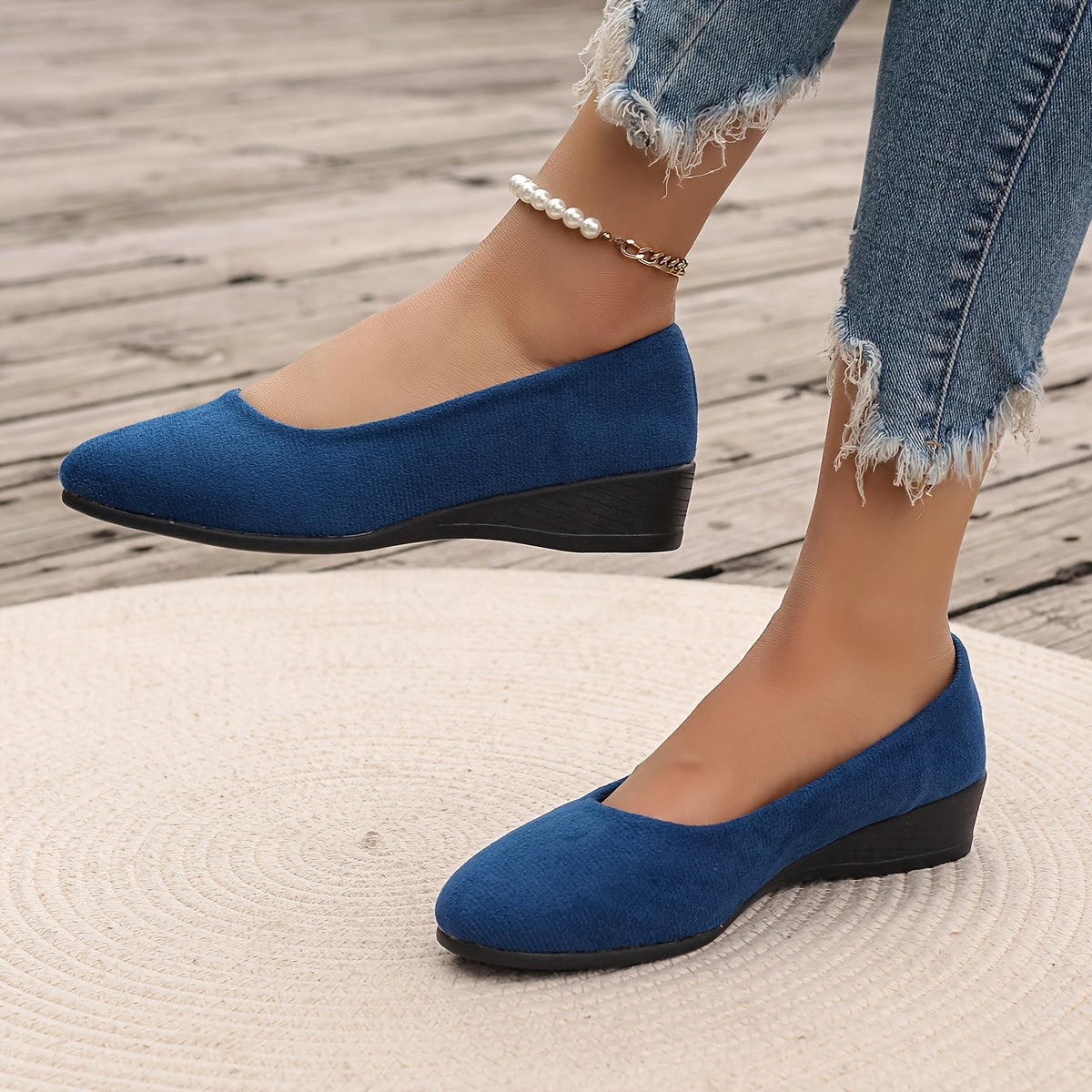 Éliane™ – Ballerines confortables à talon compensé