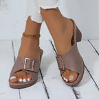 Naëlla | Mules à Talon Boucle Élégante