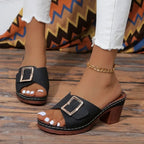 Naëlla | Mules à Talon Boucle Élégante