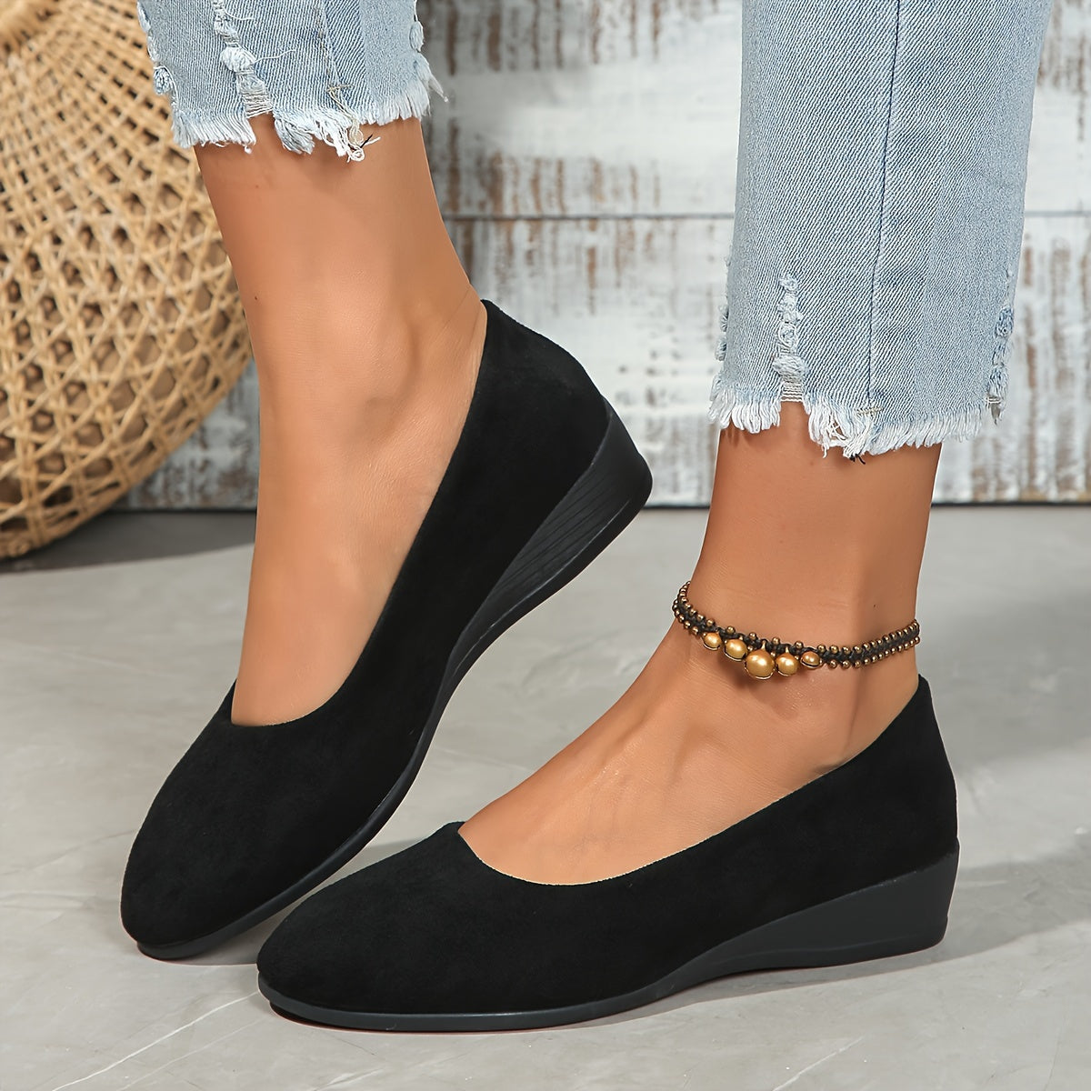 Éliane™ – Ballerines confortables à talon compensé