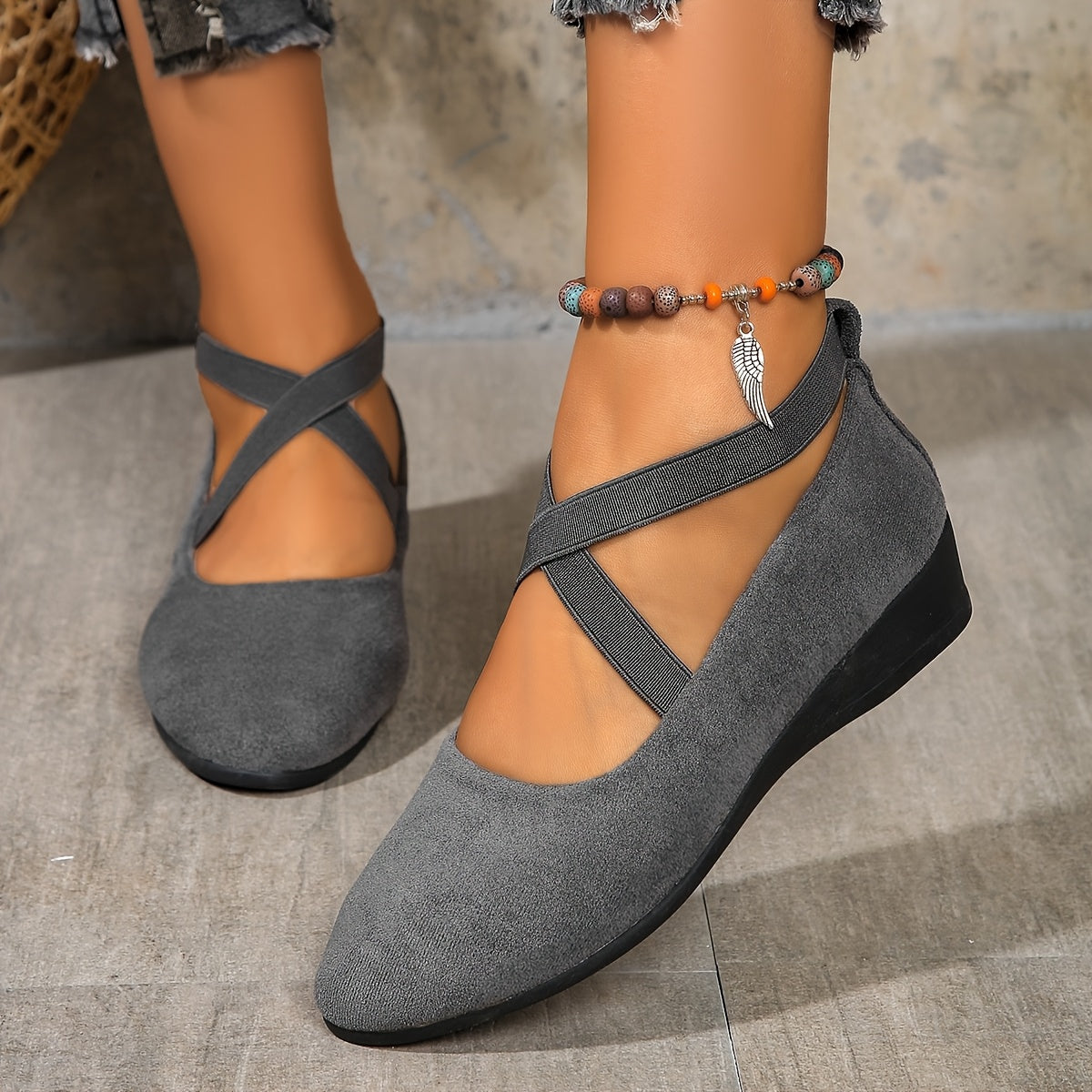 Élise® – Ballerines à brides croisées pour un confort raffiné
